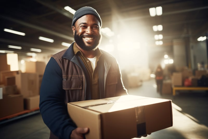 Happy and healthy worker